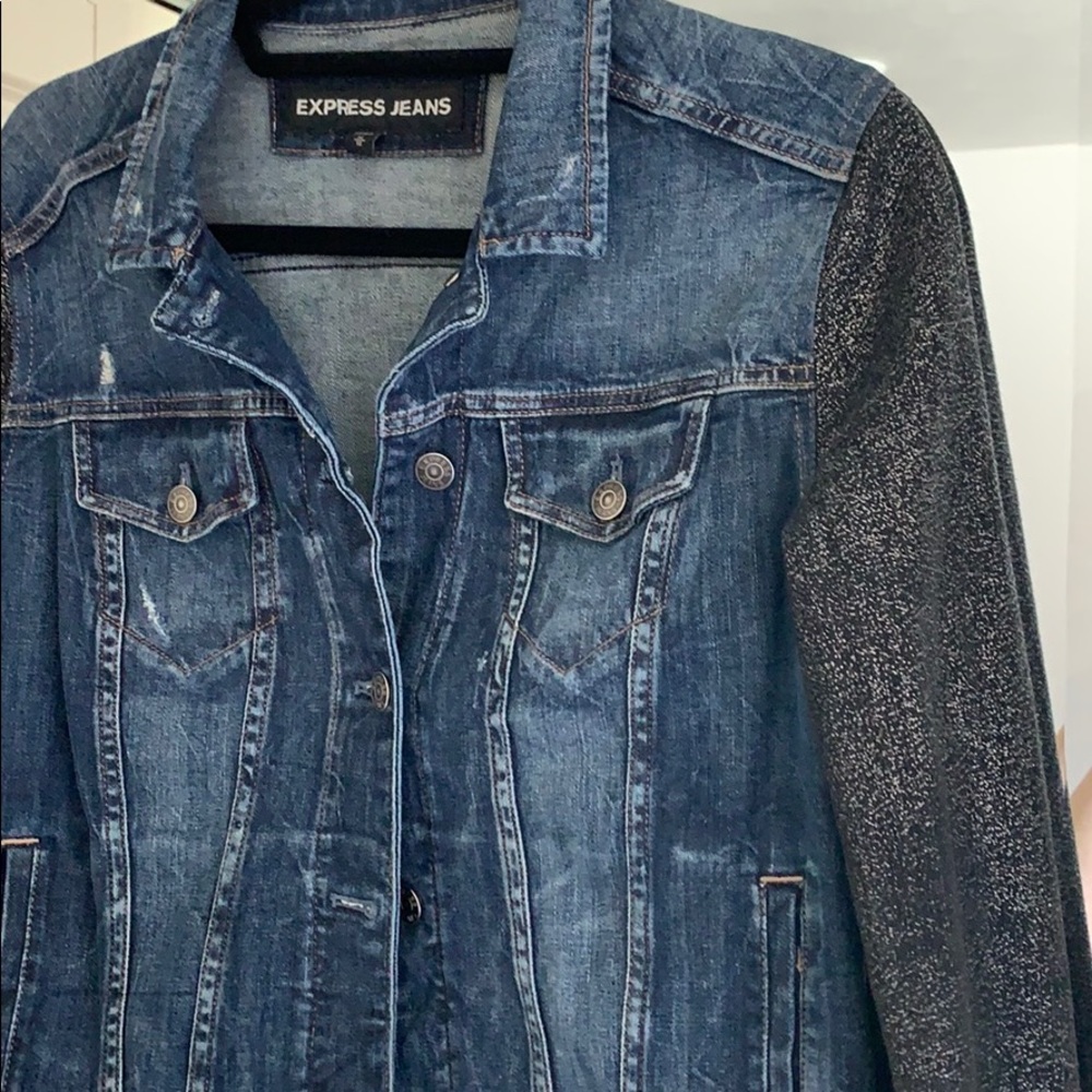 Express Denim Metallic Jacket - Picture 2 of 6